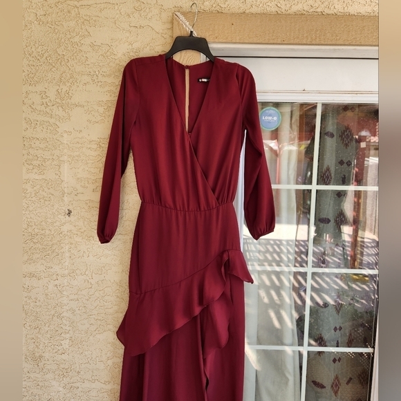 krisa Red Layered Gown - Picture 3 of 6